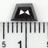 Natural Loose Shield Salt And Pepper Diamond Black Color 0.67 CT 6.00 MM Shield Shape Rose Cut Diamond L6534