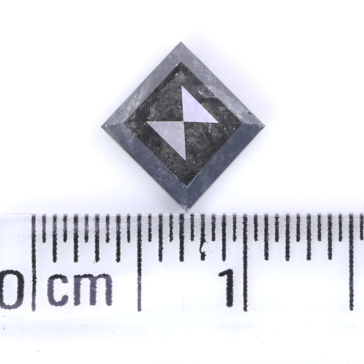 0.97 CT Natural Loose Kite Shape Diamond Salt And Pepper Kite Cut Diamond 8.10 MM Black Grey Color Kite Shape Rose Cut Diamond QL2199