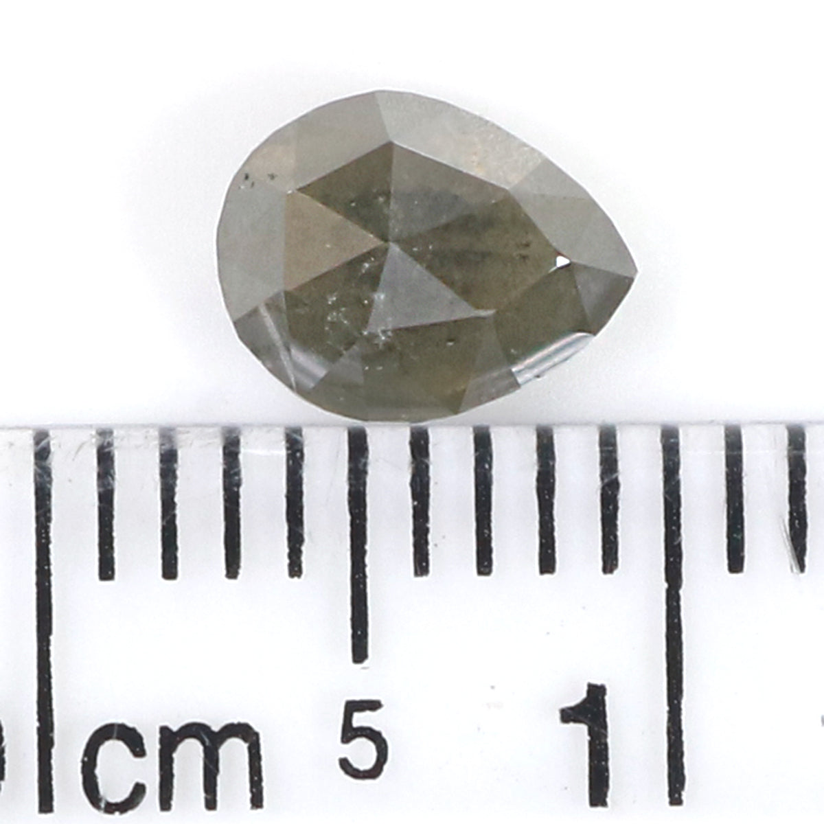 Natural Loose Pear Diamond Grey Color 1.00 CT 6.70 MM Pear Shape Rose Cut Diamond L7569