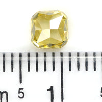 Natural Loose Cushion Greenish Yellow Color Diamond 0.53 CT 4.60 MM Cushion Shape Rose Cut Diamond KR616