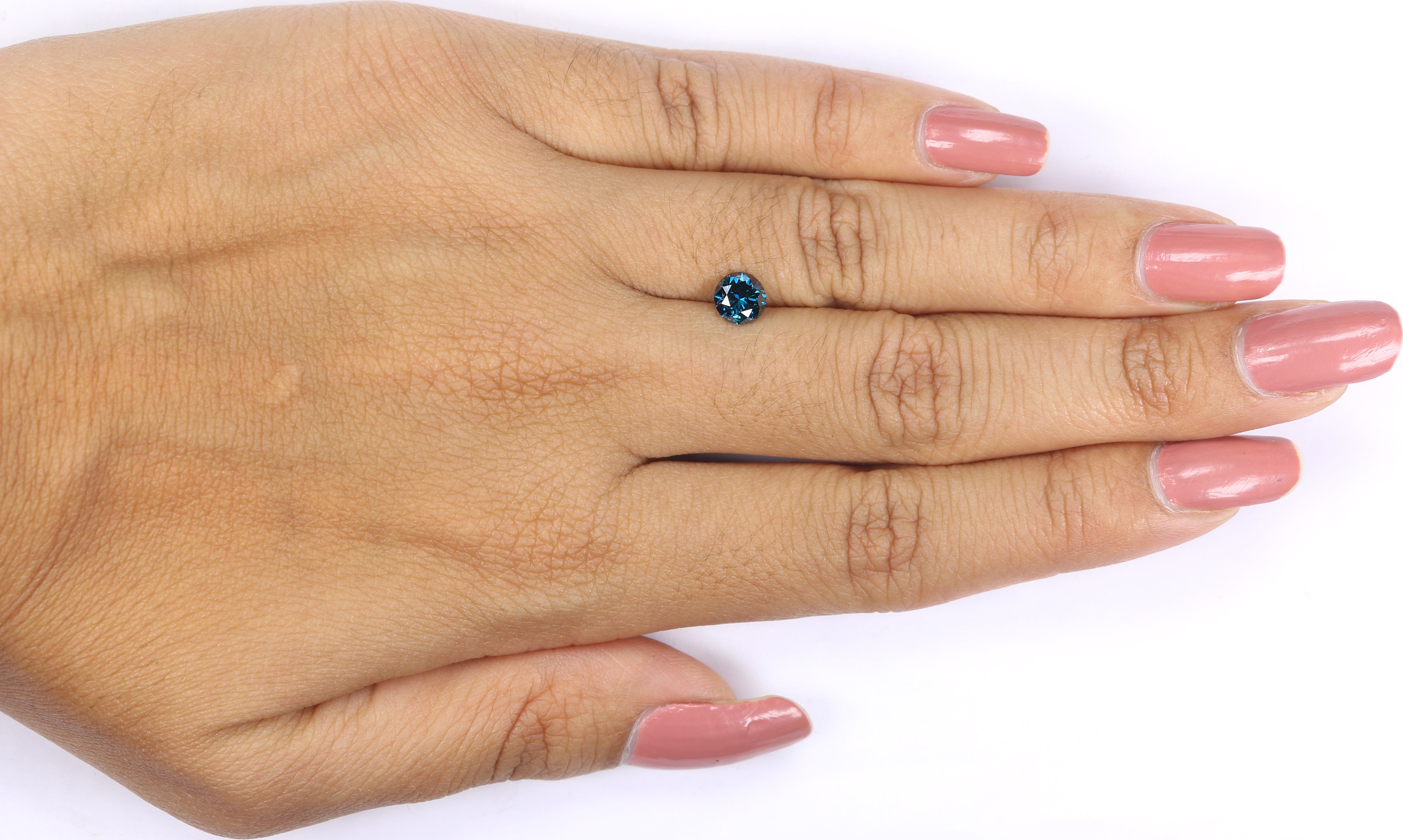 Natural Loose Round Blue Color Diamond 0.70 CT 5.35 MM Round Shape Brilliant Cut Diamond KDL2043