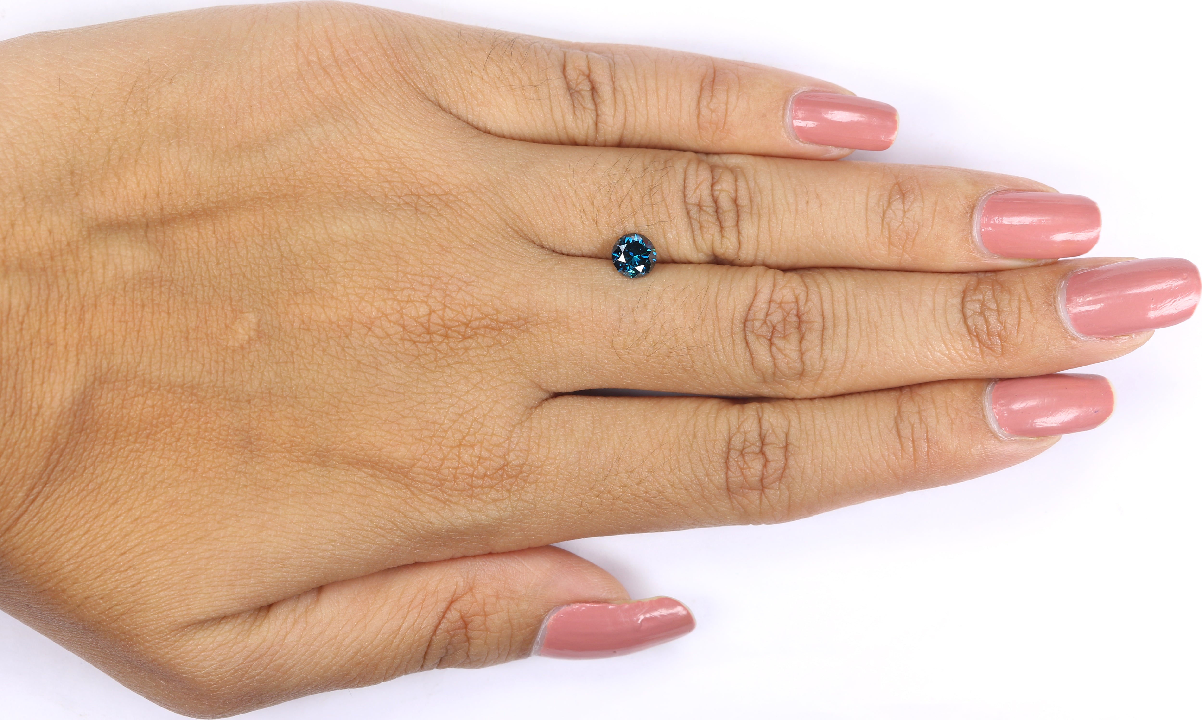 0.70 Ct Natural Loose Round Shape Diamond Blue Color Round Cut Diamond 5.40 MM Natural Loose Blue Diamond Round Brilliant Cut Diamond QL2043