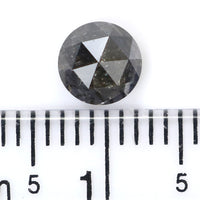 Natural Loose Rose Cut Diamond Black Grey Color 0.97 CT 5.50 MM Round Rose Cut Shape Diamond L7788