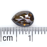 Natural Loose Pear Deep Fancy Brown Color Diamond 0.90 CT 7.30 MM Pear Shape Rose Cut Diamond KR127