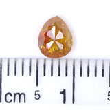Natural Loose Pear Diamond Yellow Color 0.60 CT 5.84 MM Pear Shape Rose Cut Diamond L2147
