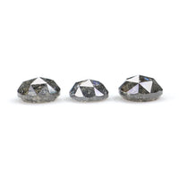 Natural Loose Rose Cut Salt And Pepper Diamond Black Grey Color 0.73 CT 3.50 MM Round Rose Cut Shape Diamond KR2033