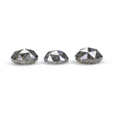 Natural Loose Rose Cut Salt And Pepper Diamond Black Grey Color 0.73 CT 3.50 MM Round Rose Cut Shape Diamond KR2033