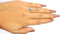 Natural Loose Oval Salt And Pepper Diamond Grey Color 3.07 CT 9.85 MM Oval  Rose Cut Shape Diamond KDL1094
