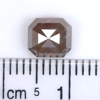 Natural Loose Emerald Shape Brown Grey Color Diamond 2.20 CT 6.70 MM Emerald Shape Rose Cut Diamond L7711