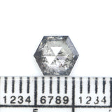 Natural Loose Hexagon Diamond, Salt And Pepper Hexagon Diamond, Natural Loose Diamond, Hexagon Cut Diamond, 0.72 CT Hexagon Shape KDL2741