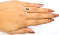 Natural Loose Coffin Salt And Pepper Diamond Black Grey Color 0.73 CT 7.15 MM Coffin Shape Rose Cut Diamond KDL1297