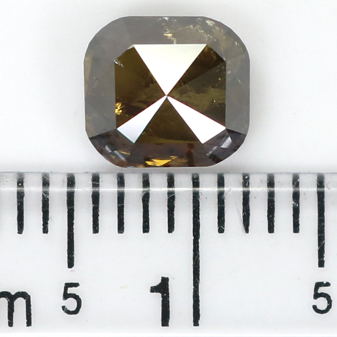 1.42 CT Natural Loose Cushion Shape Diamond Brown Champagne Color Cushion Rose Cut Diamond 6.60 MM Natural Cushion Shape Diamond LQ6162