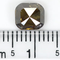 Natural Loose Cushion Brown Champagne Color Diamond 1.42 CT 6.60 MM Cushion Shape Rose Cut Diamond L6162
