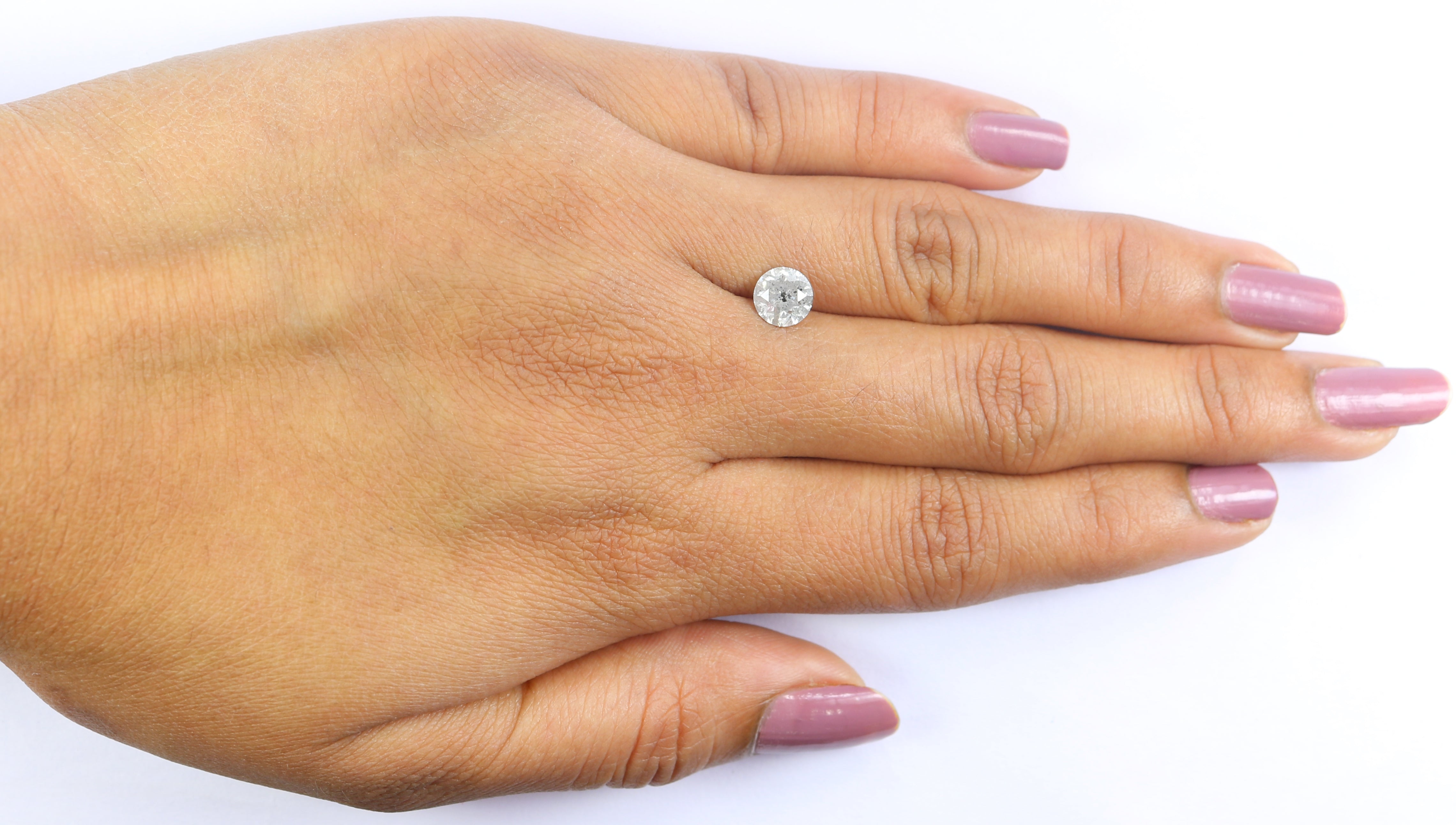 1.03 CT Natural Loose Round Shape Diamond Salt And Pepper Round Cut Diamond 6.05 MM Natural Loose Diamond Round Brilliant Cut Diamond LQ2572