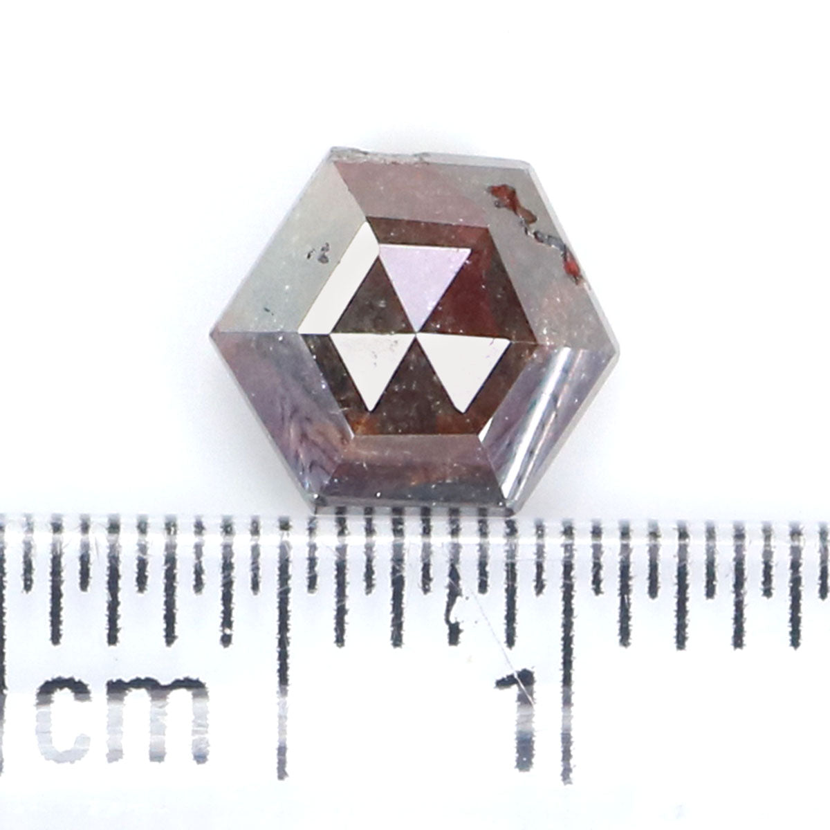 1.40 CT Natural Loose Hexagon Shape Diamond Brown Color Hexagon Cut Diamond 6.40 MM Natural Brown Diamond Hexagon Rose Cut Diamond LQ7203