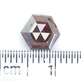 Natural Loose Hexagon Brown Color Diamond 1.40 CT 6.40 MM Hexagon Shape Rose Cut Diamond L7203