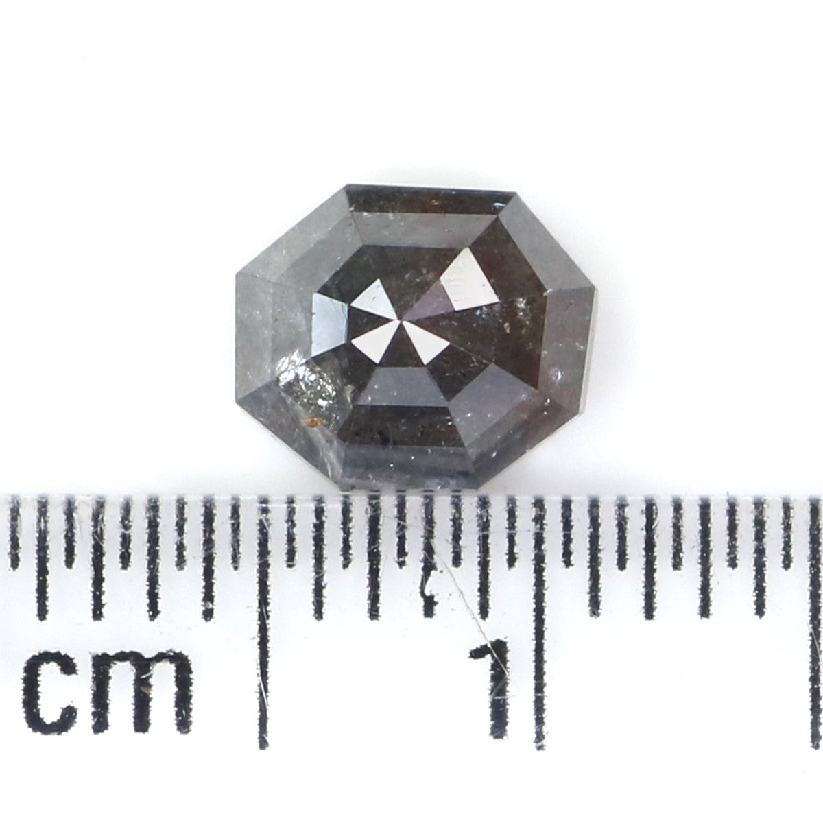 1.26 CT Natural Loose Octagon Diamond Grey Color Octagon Diamond 6.60 MM Natural Loose Diamond Grey Color Octagon Rose Cut Diamond KQ1069