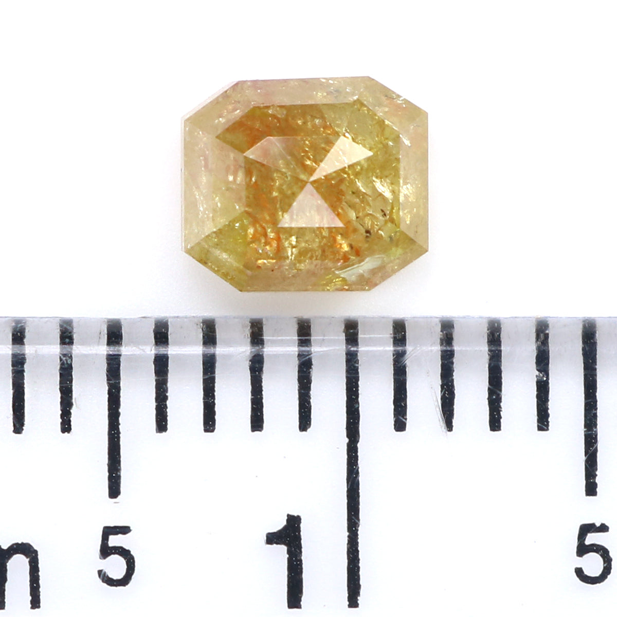 0.65 CT Natural Loose Emerald Shape Diamond Yellow Color Emerald Cut Diamond 5.20 MM Natural Yellow Color Emerald Rose Cut Diamond LQ9236