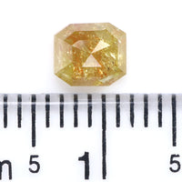 Natural Loose Emerald Shape Yellow Color Diamond 0.65 CT 5.20 MM Emerald Shape Rose Cut Diamond L9236