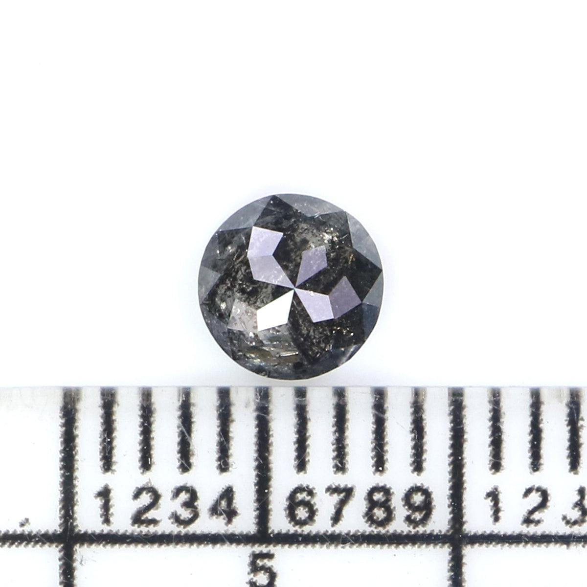 0.51 CT Natural Loose Round Rose Cut Diamond Salt And Pepper Round Shape Diamond 4.85 MM Natural Loose Diamond Round Rose Cut Diamond QL2778