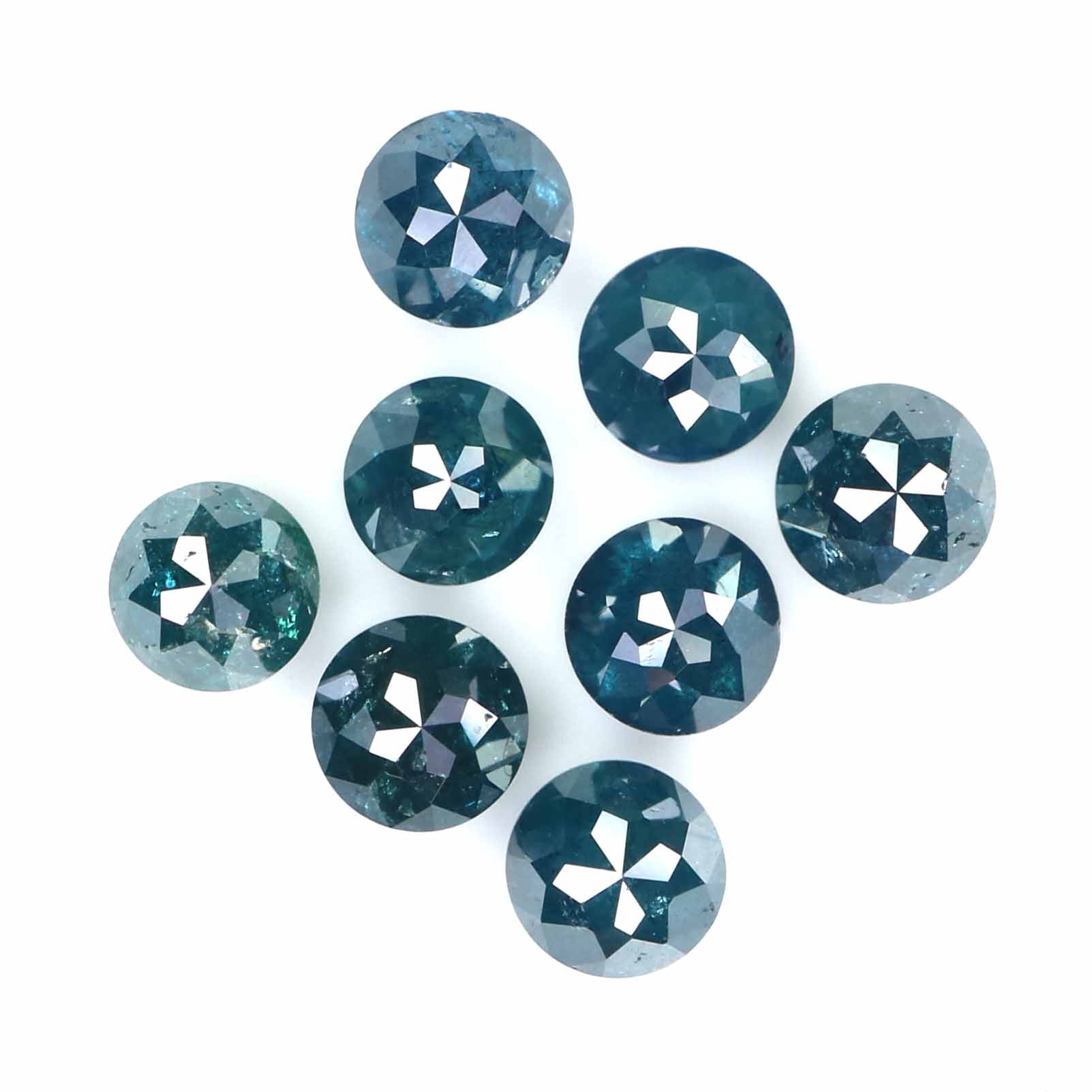 2.33 CT Natural Loose Round Rose Cut Diamond Blue Color Round Cut Diamond 3.65 MM Natural Blue Color Diamond Round Rose Cut Diamond KQ2546
