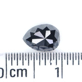 Natural Loose Pear Diamond Black Color 0.90 CT 6.67 MM Pear Shape Rose Cut Diamond L2452