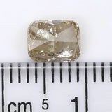 Natural Loose Cushion Yellow Grey Color Diamond 0.90 CT 6.40 MM Cushion Shape Rose Cut Diamond L7407