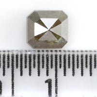 Natural Loose Radiant Diamond Grey Green Color 0.69 CT 4.80 MM Radiant Shape Rose Cut Diamond KR1814