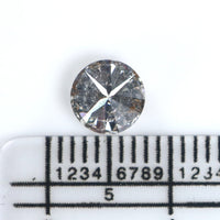 Natural Loose Round Salt And Pepper Diamond Black Grey Color 1.11 CT 6.14 MM Round Brilliant Cut Diamond KDL2606