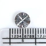 Natural Loose Round Salt And Pepper Diamond Black Grey Color 1.11 CT 6.14 MM Round Brilliant Cut Diamond KDL2606
