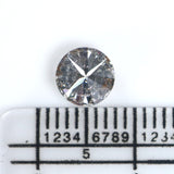 1.11 CT Natural Loose Round Shape Diamond Black Grey Color Round Cut Diamond 6.15 MM Salt And Pepper Round Brilliant Cut Diamond QL2606