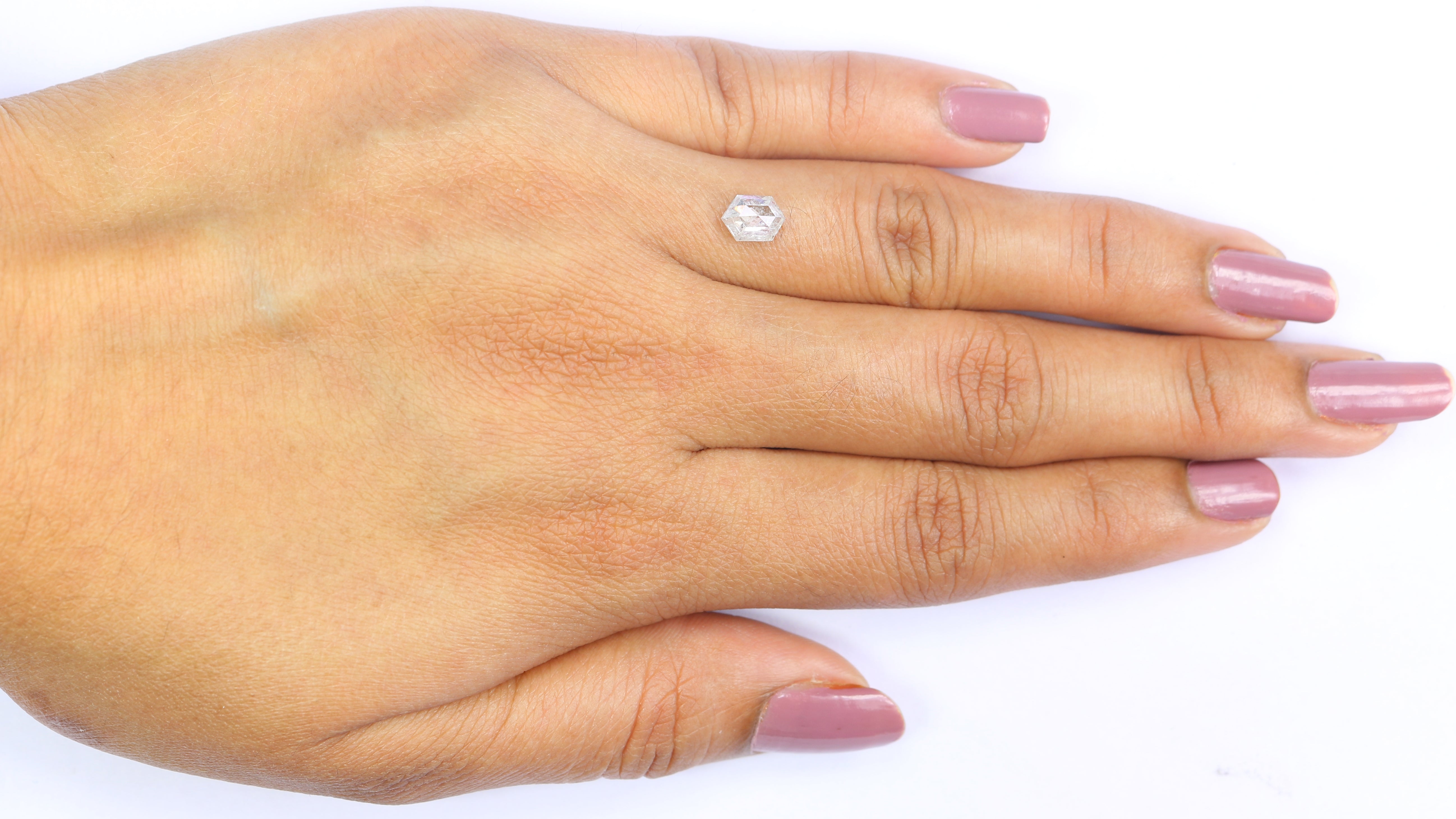 0.79 CT Natural Loose Hexagon Shape Diamond White - G Hexagon Diamond 6.50 MM Natural Loose White - G Color Hexagon Rose Cut Diamond QL2587
