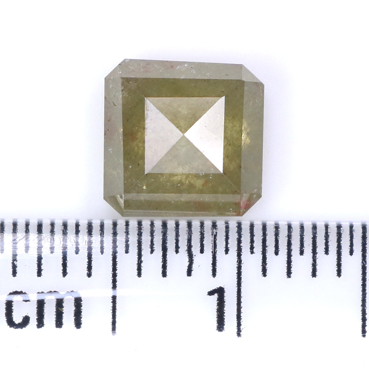 1.47 CT Natural Loose Radiant Shape Diamond Yellow Color Radiant Cut Diamond 6.40 MM Natural Grey Color Radiant Rose Cut Diamond LQ9427