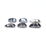 Natural Loose Pear Salt And Pepper Diamond Black Grey Color 1.66 CT 4.20 MM Pear Shape Rose Cut Diamond L790