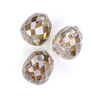 Natural Loose briolette Brown Color Diamond 1.01 CT 3.72 MM Drop Shape Rose Cut Diamond L9889