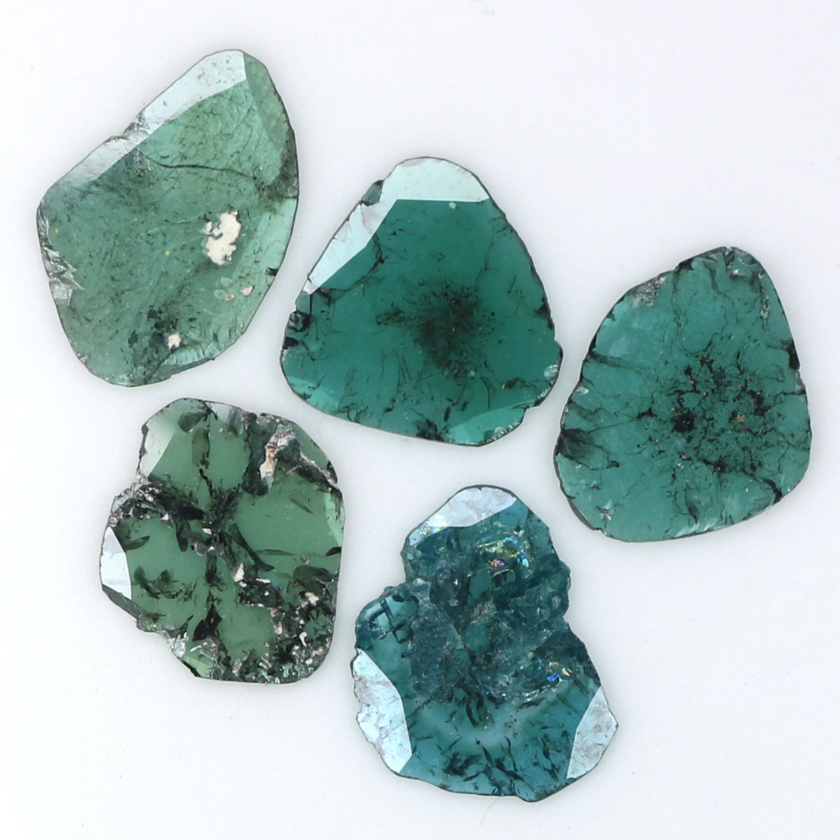 1.71 CT Natural Loose Slice Shape Diamond Blue Color Slice Cut Diamond 7.55 MM Natural Loose Blue Color Slice Irregular Cut Diamond KQ2461