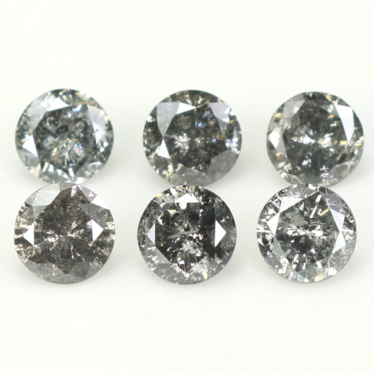 Natural Loose Round Salt And Pepper Diamond Black Grey Color 0.81 CT 3.20 MM Round Brilliant Cut Diamond KDL1386