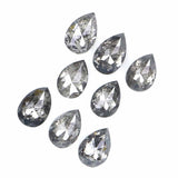 Natural Loose Pear Salt And Pepper Diamond Black Grey Color 0.93 CT 3.50 MM Pear Shape Rose Cut Diamond L1295