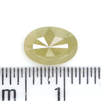 Natural Loose oval Diamond Yellow Color 0.80 CT 7.00 MM oval Rose Cut Shape Diamond L8014