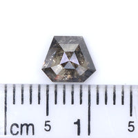 Natural Loose Shield Salt And Pepper Diamond Black Grey Color 0.96 CT 5.50 MM Shield Shape Rose Cut Diamond L7587