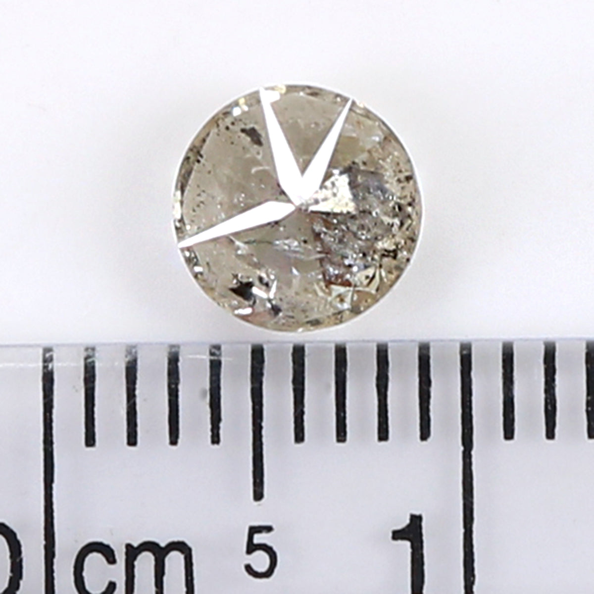 0.84 CT Natural Loose Round Shape Diamond Salt And Pepper Round Diamond 5.90 MM Natural Black Grey Color Round Brilliant Cut Diamond LQ8750