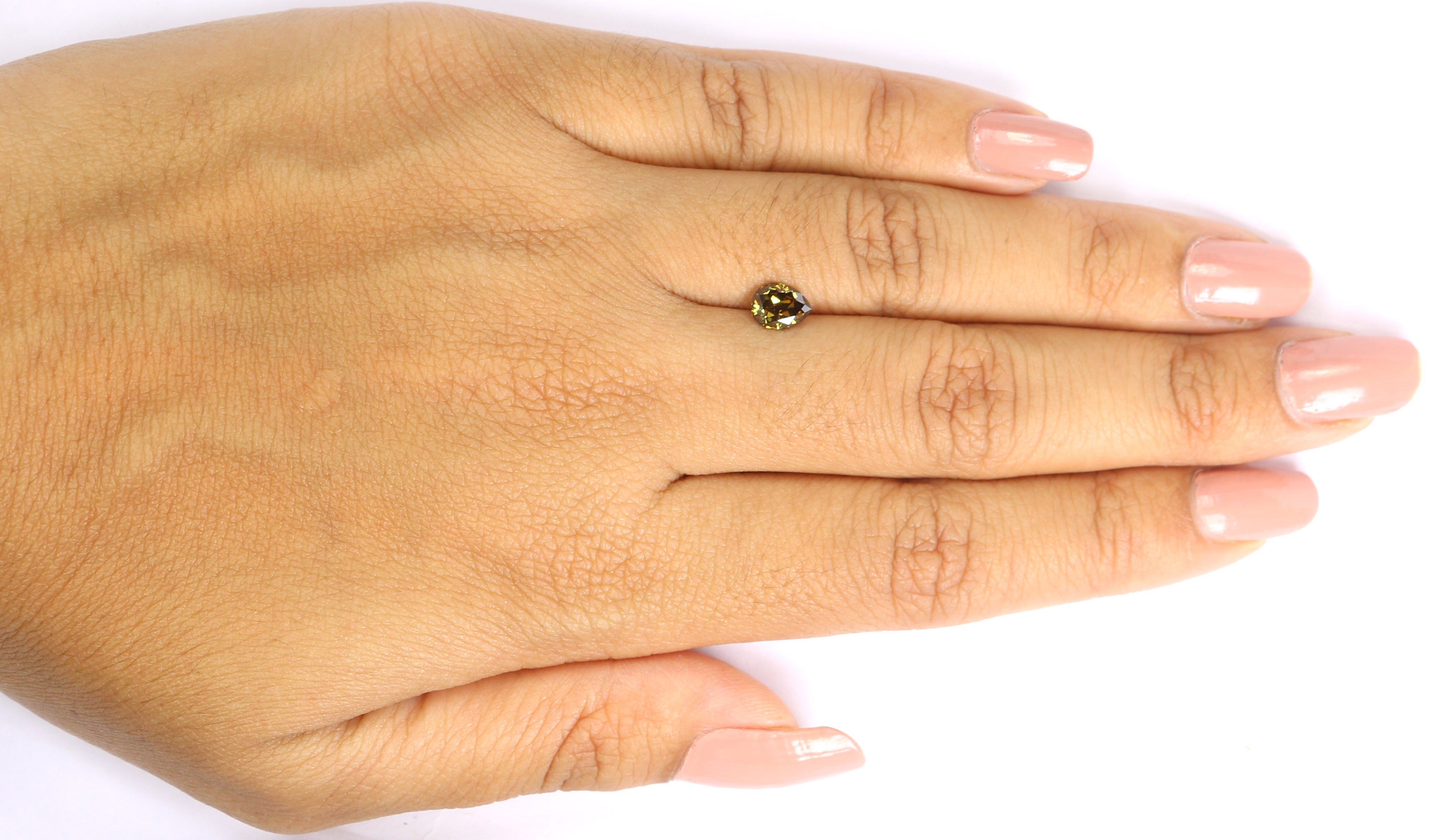 0.68 CT Natural Loose Pear Shape Diamond Yellow Green Color Pear Cut Diamond 6.15 MM Natural Loose Diamond Pear Brilliant Cut Diamond LQ5130