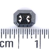 Natural Loose Emerald Salt And Pepper Diamond Black Grey Color 0.83 CT 5.20 MM Emerald Shape Rose Cut Diamond L7414