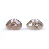 Natural Loose Round Rose Cut Grey Brown Color Diamond 0.82 CT 4.10 MM Round Rose Cut Shape Diamond L6346