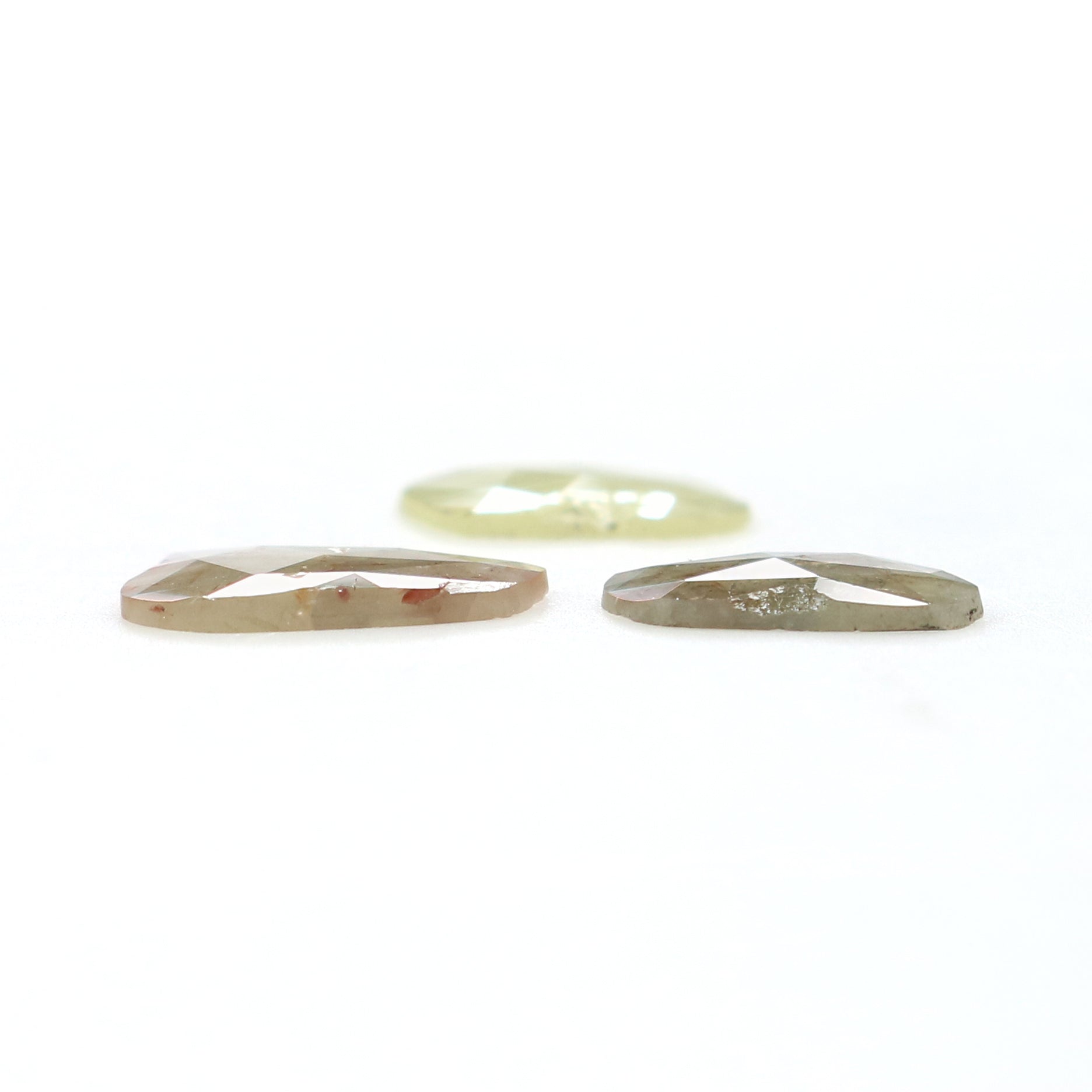 1.87 CT Natural Loose Slice Shape Diamond Brown Color Slice Cut Diamond 9.70 MM Natural Loose Grey Color Slice Irregular Cut Diamond LQ2636