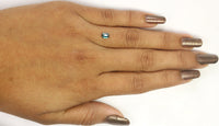 0.41 Ct Natural Loose Diamond, Emerald Cut Diamond, Blue Diamond, Polished Diamond, Rose Cut Diamond, Rustic Diamond, Antique Diamond KR2371
