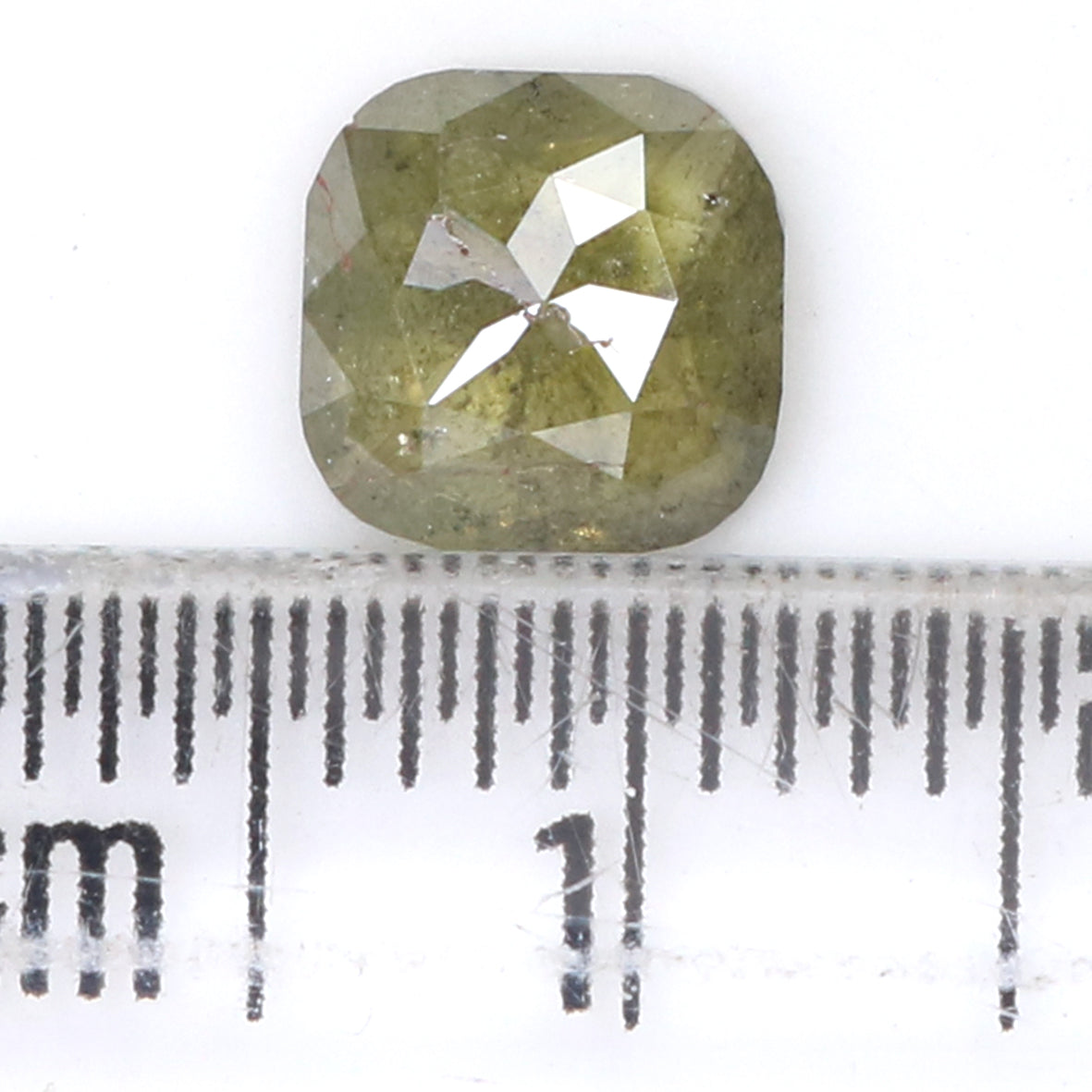 1.21 CT Natural Loose Cushion Shape Diamond Green Color Cushion Diamond 6.40 MM Natural Loose Yellow Color Cushion Rose Cut Diamond LQ8441