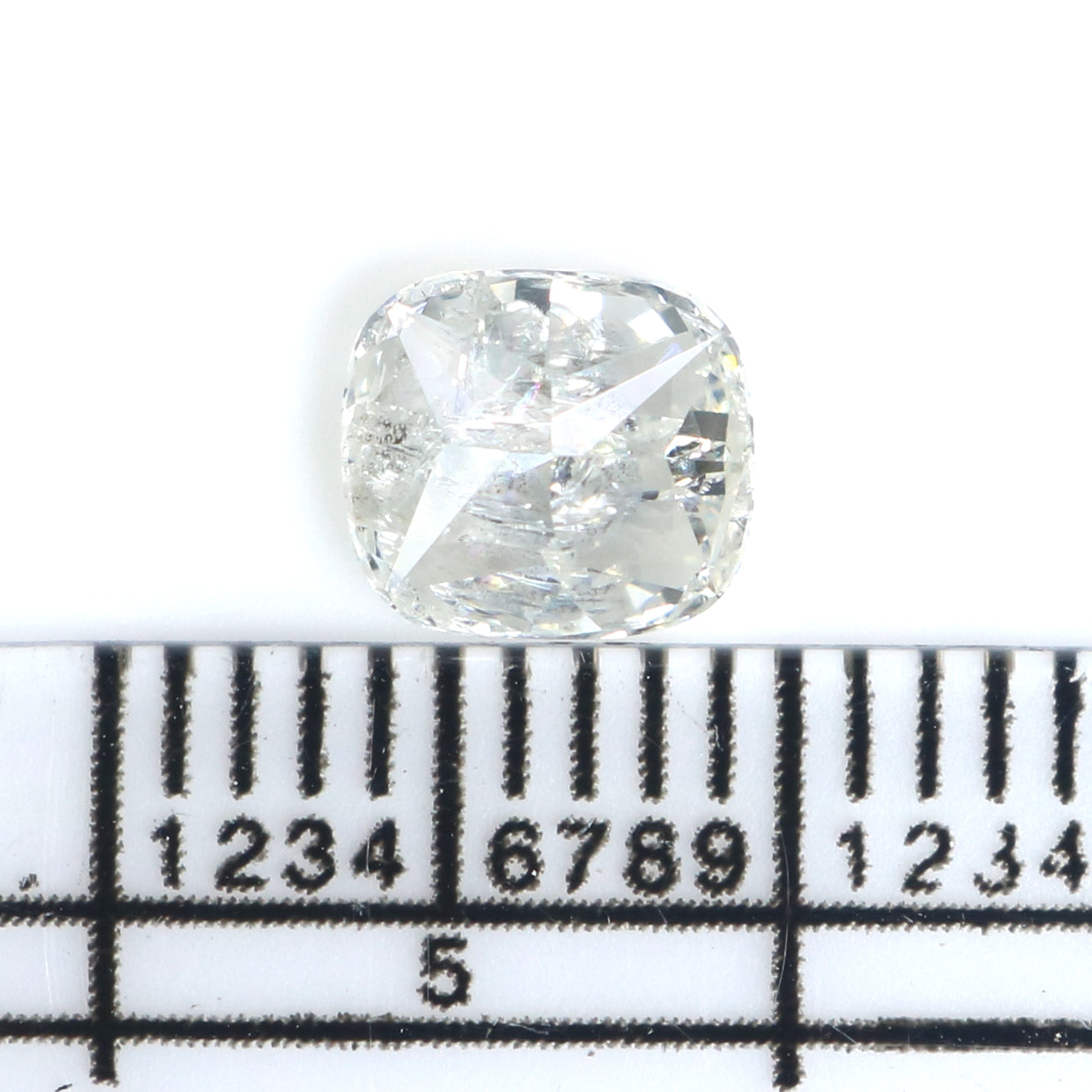 Natural Loose Cushion Diamond White - G Color 1.04 CT 6.10 MM Cushion Shape Rose Cut Diamond L2577