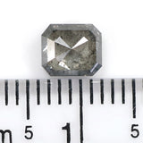 Natural Loose Emerald Salt And Pepper Diamond Black Grey Color 0.81 CT 5.70 MM Emerald Shape Rose Cut Diamond L8669