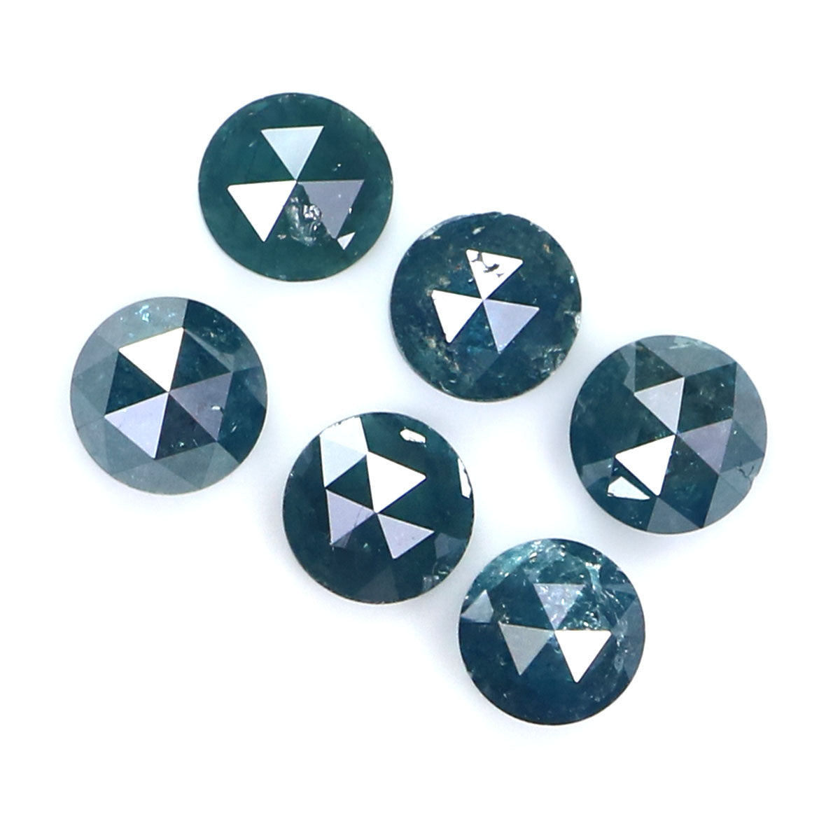 2.38 CT Natural Loose Round Rose Cut Diamond Blue Color Round Shape Diamond 4.35 MM Natural Loose Blue Color Round Rose Cut Diamond LQ2425
